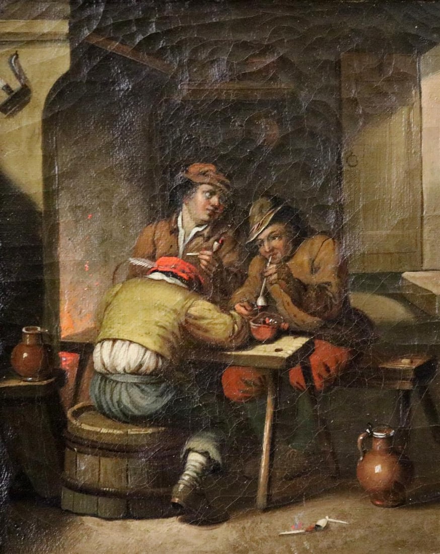 AFTER DAVID TENIER (Dutch, 19th century). Men Smoking in a Tavern, 19th century likely Dutch (1 of 20)