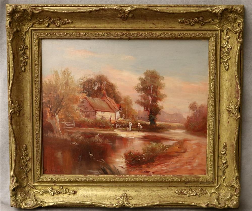 FOLLOWER OF GEORGE HYDE POWNALL (British, circa 1876-1932). Early Summer Morning Landscape, Oil on (1 of 14)