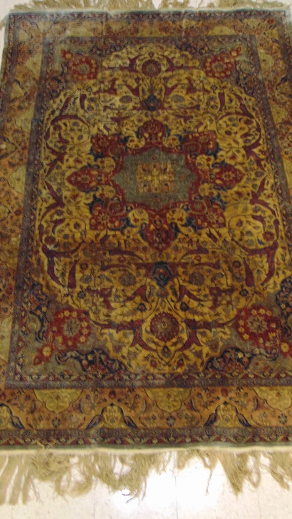 CHINESE SILK RUG, - App. 5 ft. 10 in. x 9 ft. 1 in. (1 of 7)