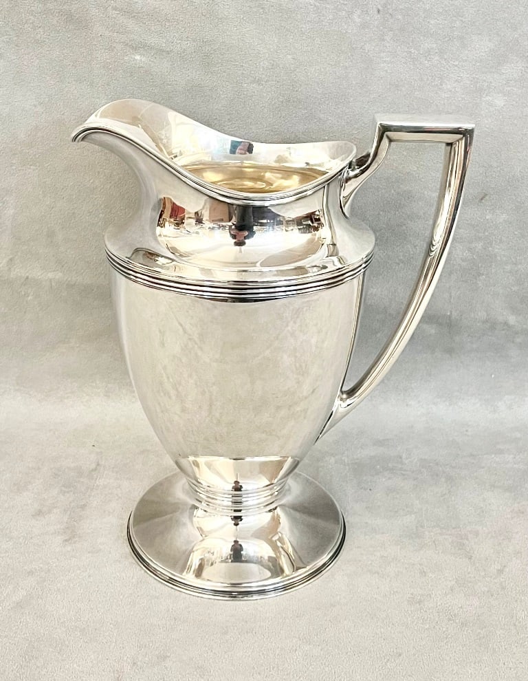 TIFFANY & CO. STERLING SILVER FOOTED URN-FORM, FOUR-PINT WATER PITCHER, - H: 9 1/4 in. Wt. 30 troy (1 of 4)