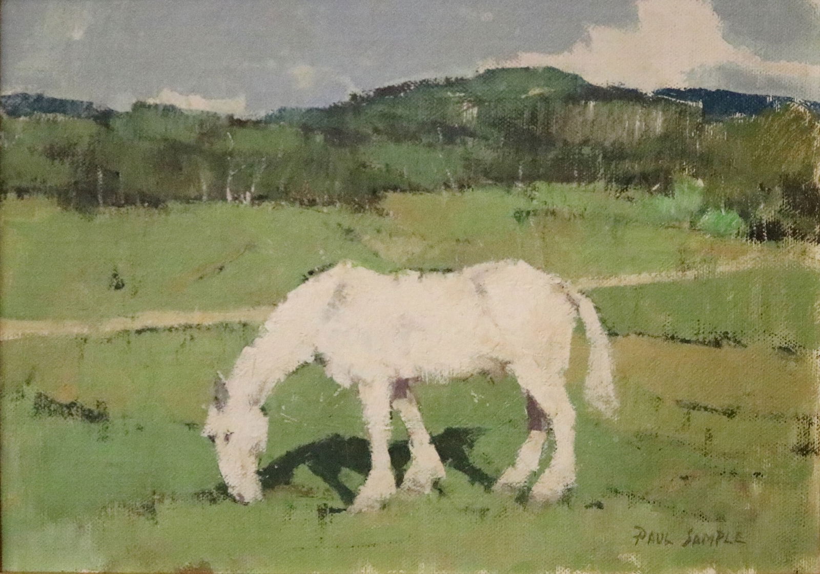 PAUL SAMPLE (American, 1896-1974). Old Horse in Pasture, "Magna Color" (acrylic resin) on board. (1 of 14)