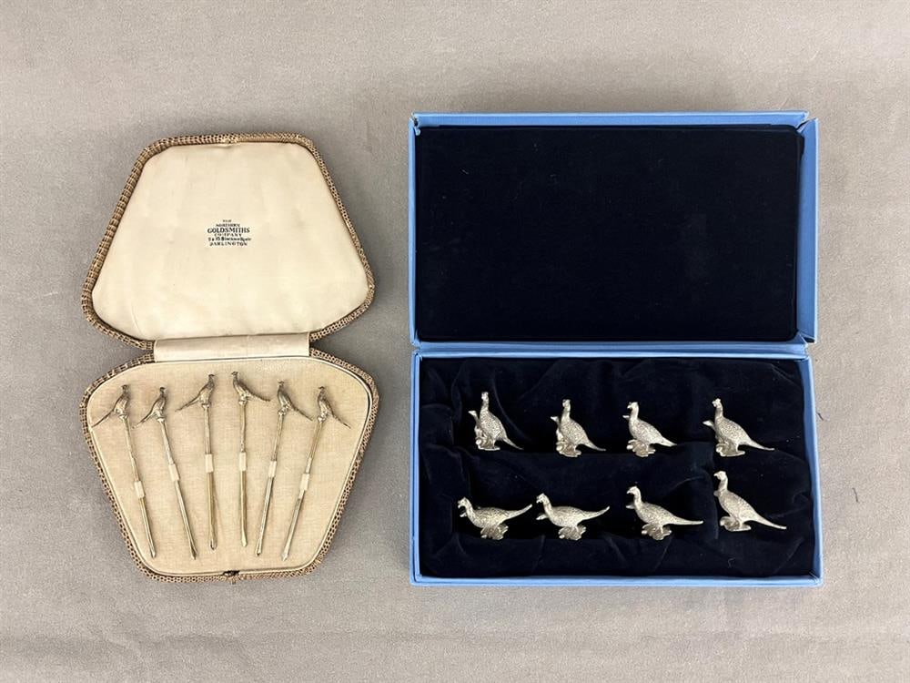 GROUP ASSORTED PHEASANT FIGURE TABLE ITEMS, (1 of 12)