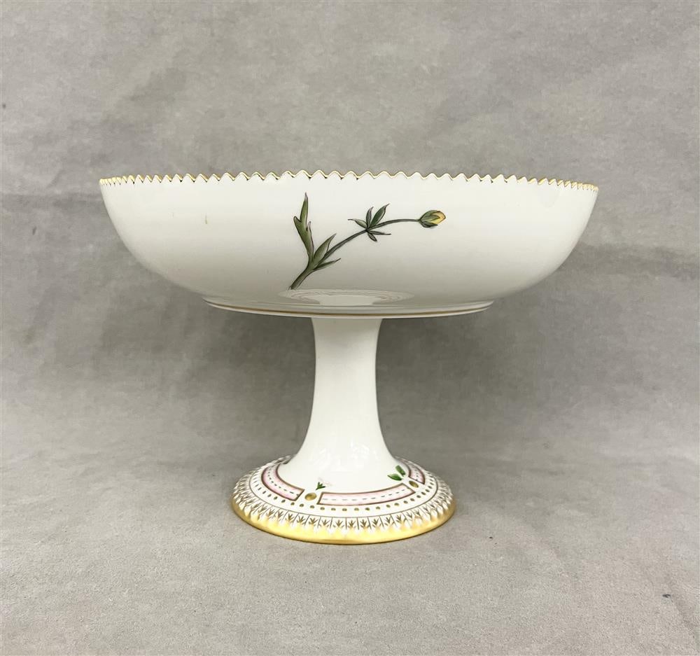 ROYAL COPENHAGEN FLORA DANICA PORCELAIN COMPOTE, - D: 8 1/8 in. (1 of 9)