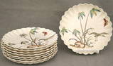 COPELAND AESTHETIC MOVEMENT SCALLOPED PLATES.