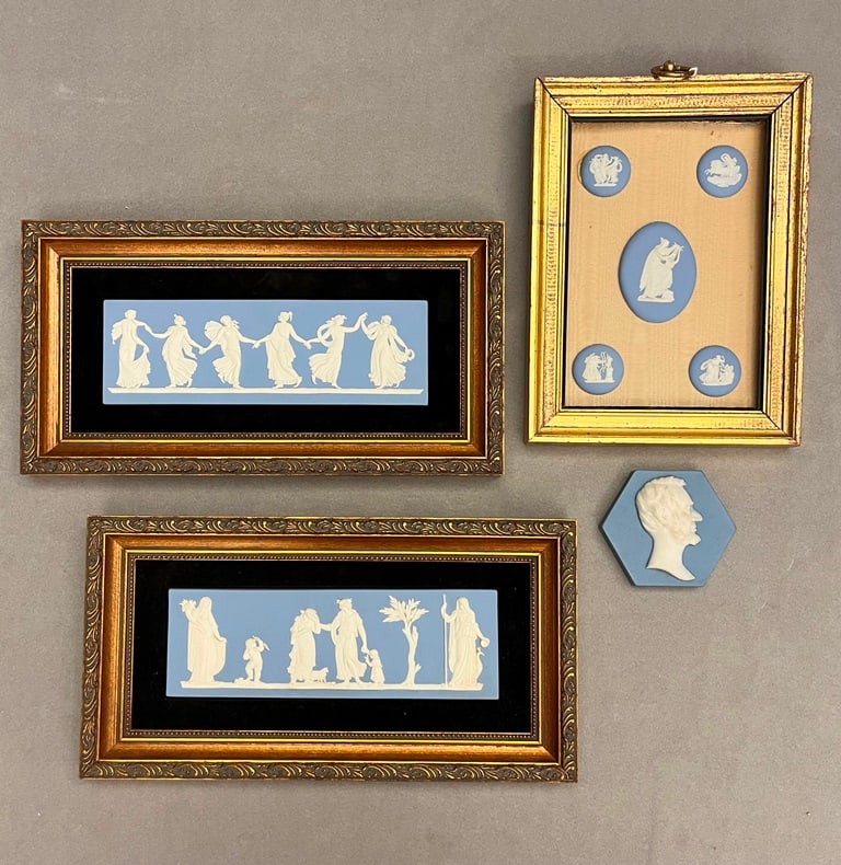 FOUR ITEMS WEDGWOOD JASPERWARE PORCELAIN, (1 of 13)