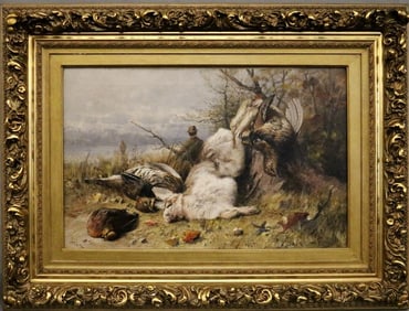 JOHN FERY (Austrian / American, 1859-1934). After the Hunt, circa 1890, Oil on canvas. Signed lower