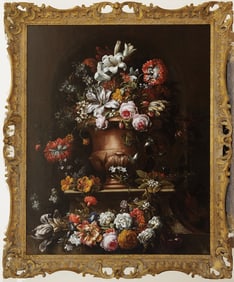 GASPAR PIETER VERBRUGGEN II (Flemish, 1664 - 1730). Roses, Peonies, Lilies and Other Flowers in an