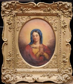 ITALIAN SCHOOL (Early 20th century). The Virgin Mary Immaculate, (for restoration). Oil on canvas.