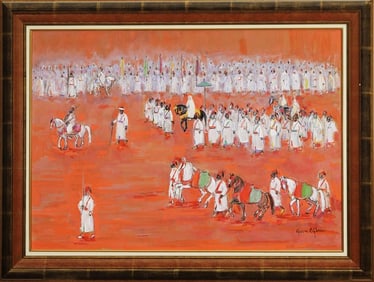 HASSAN EL GLAOUI (Moroccan / French, 1923 - 2018). Horsemen, Signed Hassan el Glaoui lower right.