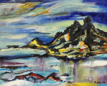 ROSEMARIE HAHN (German-American, 1931-2007). Bora Bora, 2003, Unframed.