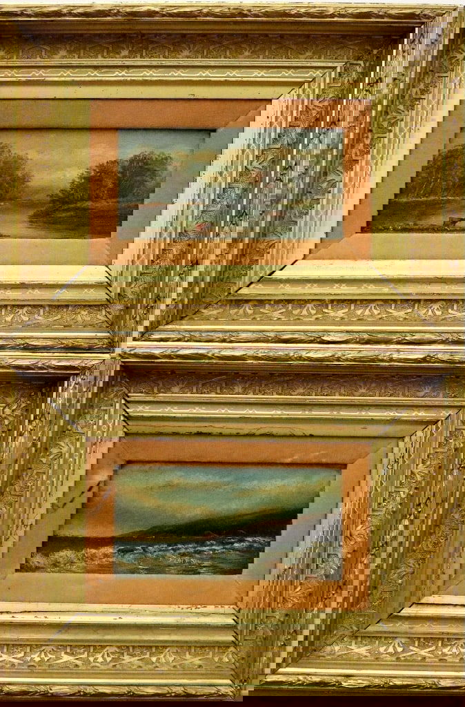 AMERICAN SCHOOL (20th century). Two works: California Coastal Scenes, Oil on board. Unsigned. Each (1 of 19)