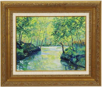 FELIX NUNEZ MOLINERO (Spanish, born 1941). Rock Creek Park, 1977, Oil on board. Signed and dated