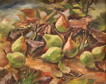 MARKO (MARK) WALKER VUKOVIC (American / Yugoslavian 1892 - 1973). Eight Pears, Oil on canvas. Signed