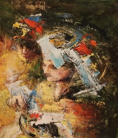 JOSE SALAZAR RUIZ ESPARZA (Mexican, 1926 - 2006). Abstract Face, 1976, Oil on canvas. Signed and