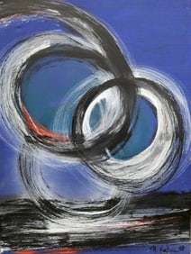 ROSEMARIE HAHN (German-American, 1931-2007). Abstract, 1994, Oil on canvas. Signed and dated lower