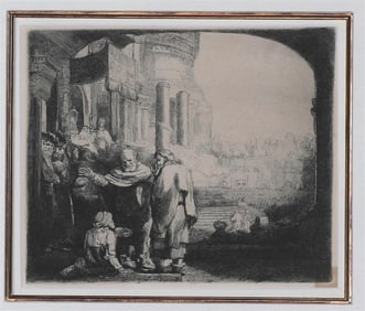 REMBRANDT HARMENSZ VAN RIJN (Dutch, 1606-1669). St Peter and St. John Healing a Cripple at the Gate