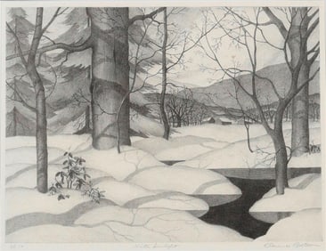 CLARENCE BOLTON (American, 1893-1962). Winter Sunlight, circa 1939, Alternative title of artwork is