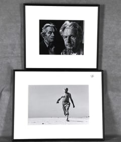 ALFRED EISENSTAEDT (American, 1898-1995). Two Related Works: "Thomas Hart Benton Stands in Front of