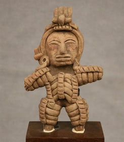 MEXICAN TOTONAC CULTURE PRE COLUMBIAN FIGURINE. - Height (including base):. 7.5 inches.