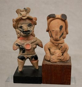 MEXICAN STANDING VERACRUZ REMOJADAS PRE COLUMBIAN FIGURES, CA. 600 TO 800 CE. - height (standing