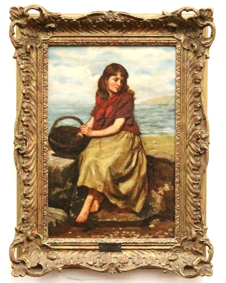 CONTINENTAL SCHOOL (Late 19th century). Heather from the Hills, (For restoration) Oil on canvas.: CONTINENTAL SCHOOL (Late 19th century). Heather from the Hills, (For restoration) Oil on canvas. Plaque attributes artwork to a " J. McEWEN" artist and provides a 1888 date. - Sight (approx.): 17.5 x 