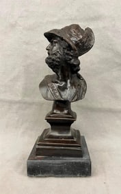 PATINATED BRONZE BUST OF PERICLES, 20th century. - Height: 13.5 inches (including base).