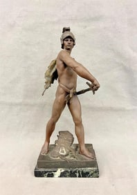 AFTER EMILE-LOUIS PICAULT (French, 1833- 1915). Honor y Patria, Patinated metal statue with "Honor y