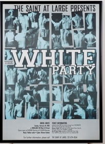 POSTER FOR 1995 SAINT AT LARGE NYC WHITE PARTY (1995).