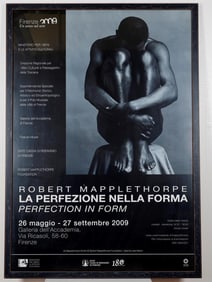 GALLERY EXHIBITION POSTER FOR ROBERT MAPPLETHORPE'S WORK (Florence, Italy, 2009). Perfection in