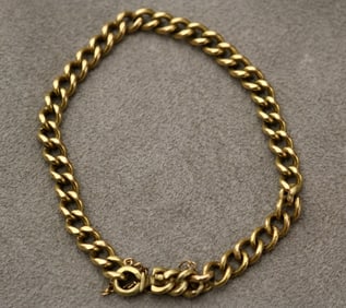 14K YELLOW GOLD FLEXIBLE-LINK BRACELET. late 19th-early 20th century.
