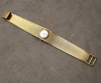 ITALIAN 14K YELLOW BRACELET WATCH,