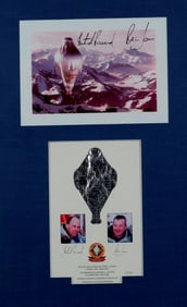 FRAMED FRAGMENT OF THE BREITLING BALLOON KNOWN AS "ORBITER 3", #444/1000. - Framed, 17 in. x 26 1/2