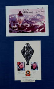 FRAMED FRAGMENT OF THE BREITLING BALLOON KNOWN AS "ORBITER 3", #444/1000. - Framed, 17 in. x 26 1/2: FRAMED FRAGMENT OF THE BREITLING BALLOON KNOWN AS "ORBITER 3", #444/1000. Privately distributed by the Breitling Swiss Watch Company. The Breitling Balloon was the first to circumnavigate the Earth no