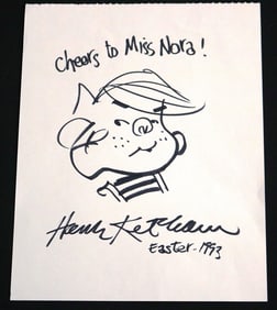 HANK KETCHAM (American cartoonist, 1920-2001). Original cartoon of Dennis the Menace, inscribed