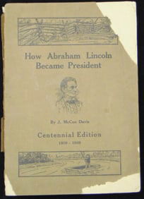 FOUR TITLES BY J. MCCAN DAVIS, ONE AUTHOR-SIGNED AND THREE PERTAINING TO ABRAHAM LINCOLN,
