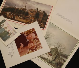 PRESIDENT GERALD FORD AND BETTY FORD MEMORABILIA INCLUDING SIGNED PHOTOGRAPHS AND CHRISTMAS CARDS.