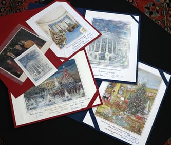 PRESIDENT GEORGE H.W. BUSH AND BARBARA BUSH PHOTOGRAPHS, CORRESPONDENCE, AND CHRISTMAS CARDS AND