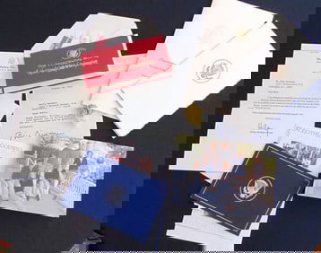 PRESIDENT BILL CLINTON AND HILLARY RODHAM CLINTON CHRISTMAS CARDS, PHOTOGRAPHS, CORRESPONDENCE AND