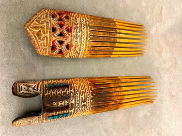 PAPUA NEW GUINEA MOROBE PROVINCE BAMBOO COMBS, - Length:.