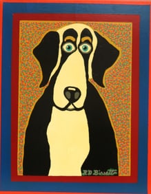 R. D. BISSETT (American, born 1938). What a Good Dog!, 2010, Acrylic on canvas. Signed lower right