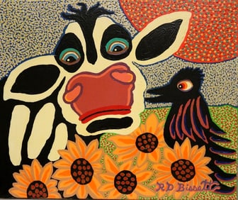 R. D. BISSETT (American, born 1938). You Talken to me?, 2010, Acrylic on canvas. Signed lower right