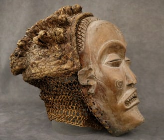 ANGOLAN CHOKWE MWANA PWO MASK, - Height: 13 inches.