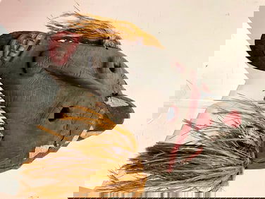 BURKINA FASO MOSSI "WAN-BALINGA" MASK. - Height approximately: 20 inches.