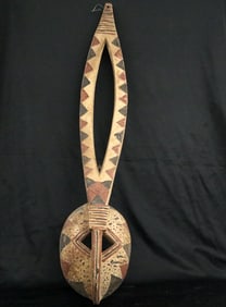 BURKINA FASO MOSSI TRIBE RABBIT MASK, - Height: Approximately 44 inches.