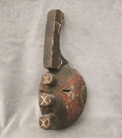BURKINA FASO UPPER VOLTA GURUNSI PEOPLES MASK. - Height:.