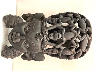 CAMEROONIAN BAMILEKE TUKAH MASK. - Height: 36 inches.