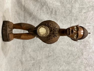 CONGOLESE BAKONGO PEOPLES FETISH NKISI FIGURE. - Height approximately: 24 inches.
