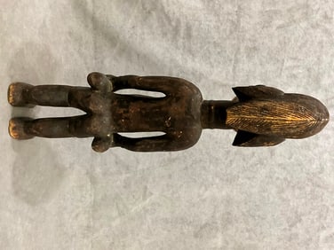 CONGOLESE KUBA LELE WOODEN STATUE, - Height:.