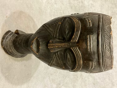 CONGOLESE KUBA PEOPLE PALM WINE CUP. - Height approximately: 9 inches.