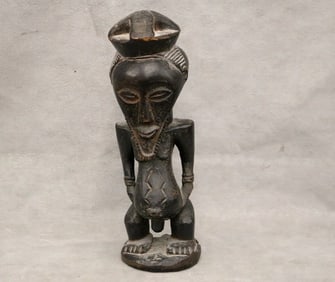 CONGOLESE KUSU MALE FIGURE, - Height:.